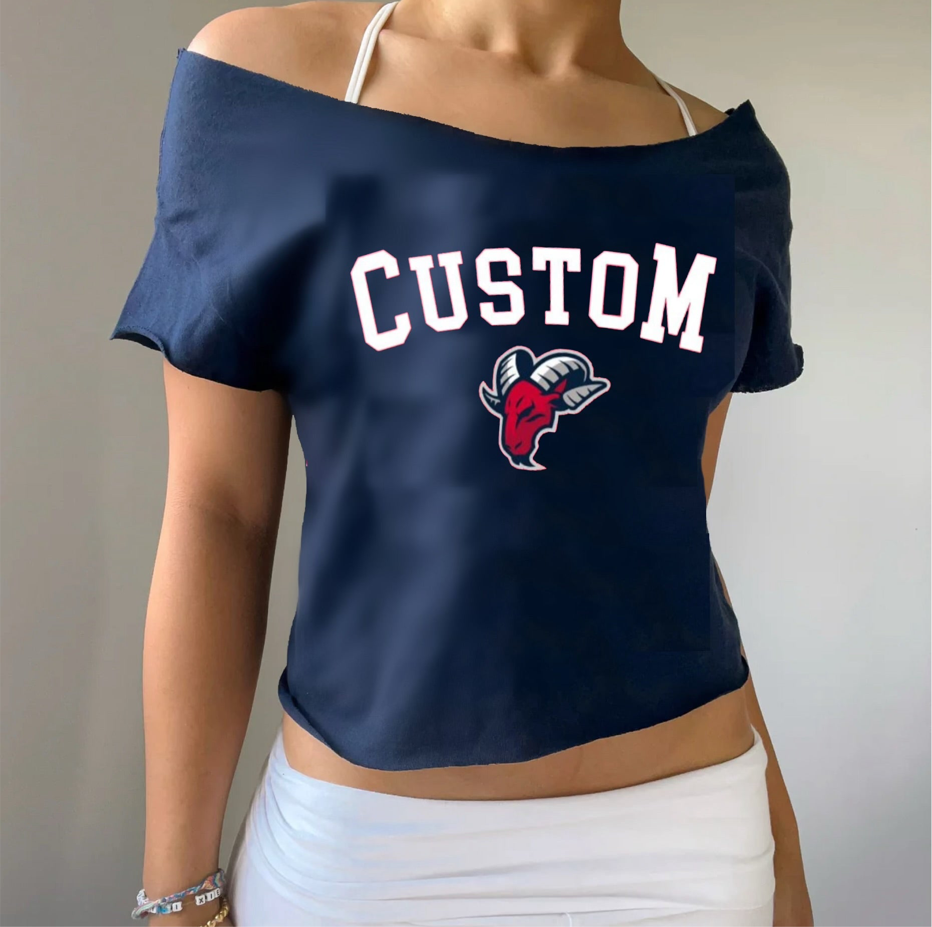 Varsity Off Shoulder Tee