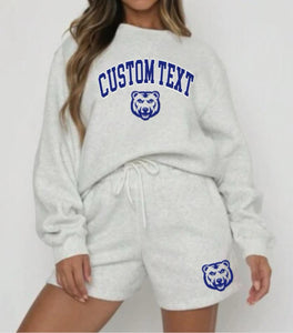 Varsity Sweatshirt and Shorts Set