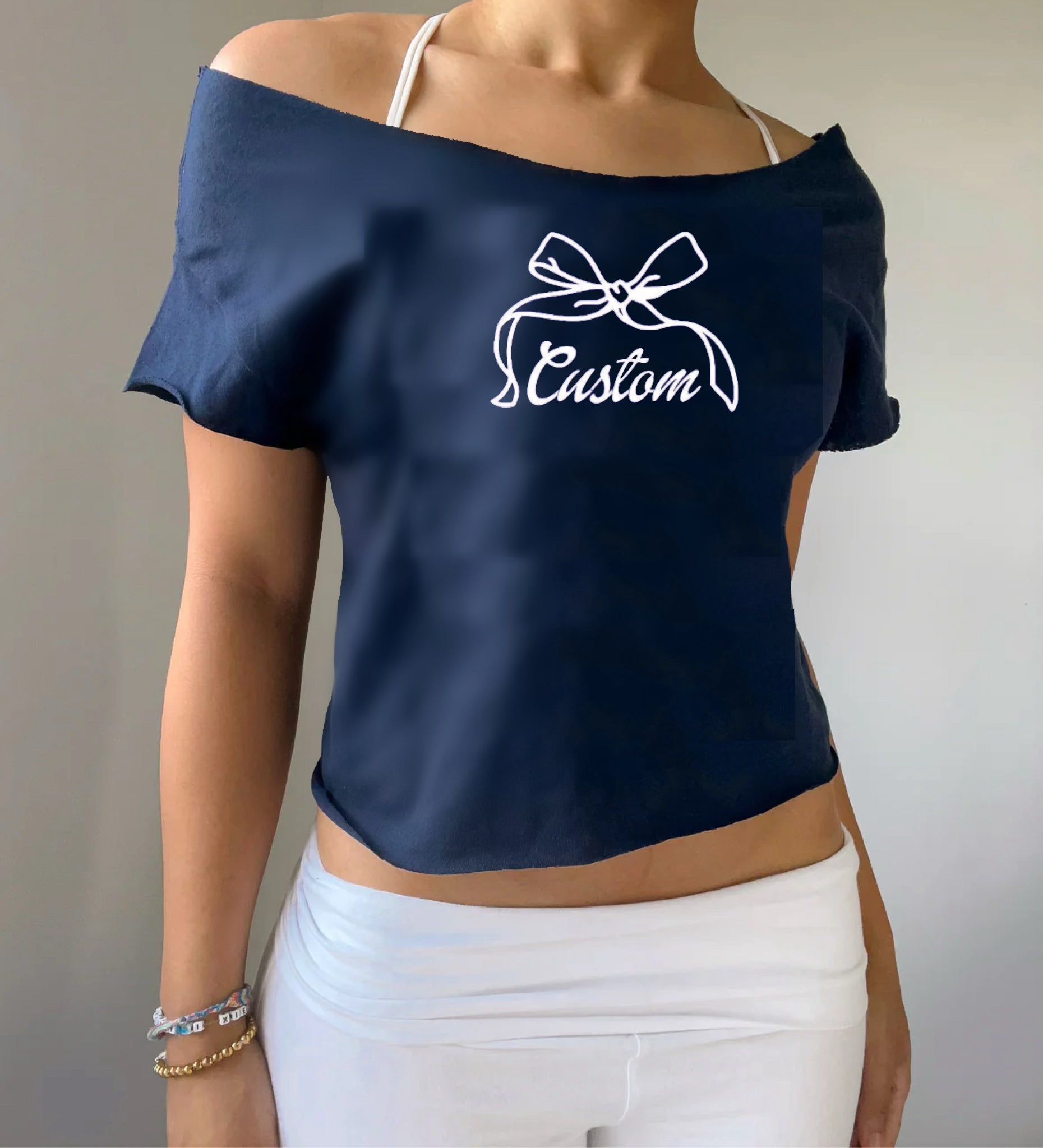 Bow Off Shoulder Tee