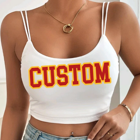 Varsity Double Strap Crop Top