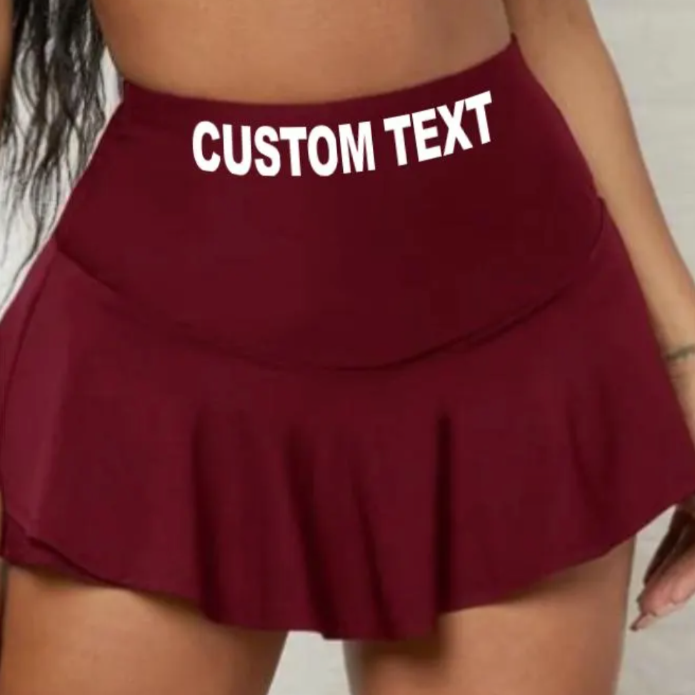 Waistband Text Mini Skort