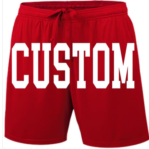 Varsity Spellout Drawstring Shorts