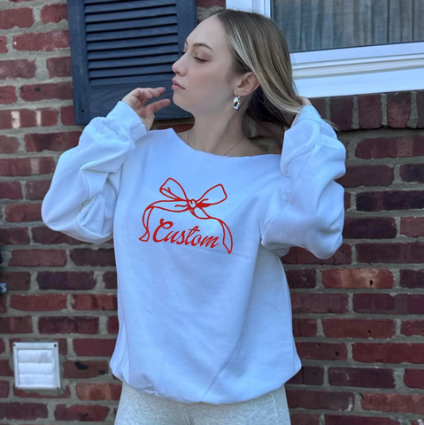 Bow Script Crewneck