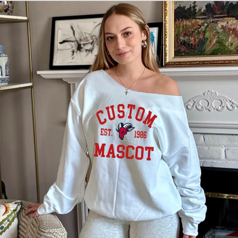 Mascot Established Off the Shoulder Crewneck