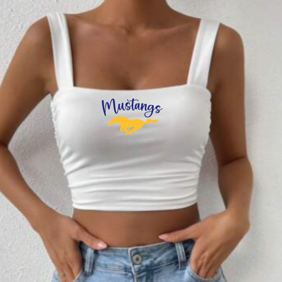 Script Logo Crop Tank