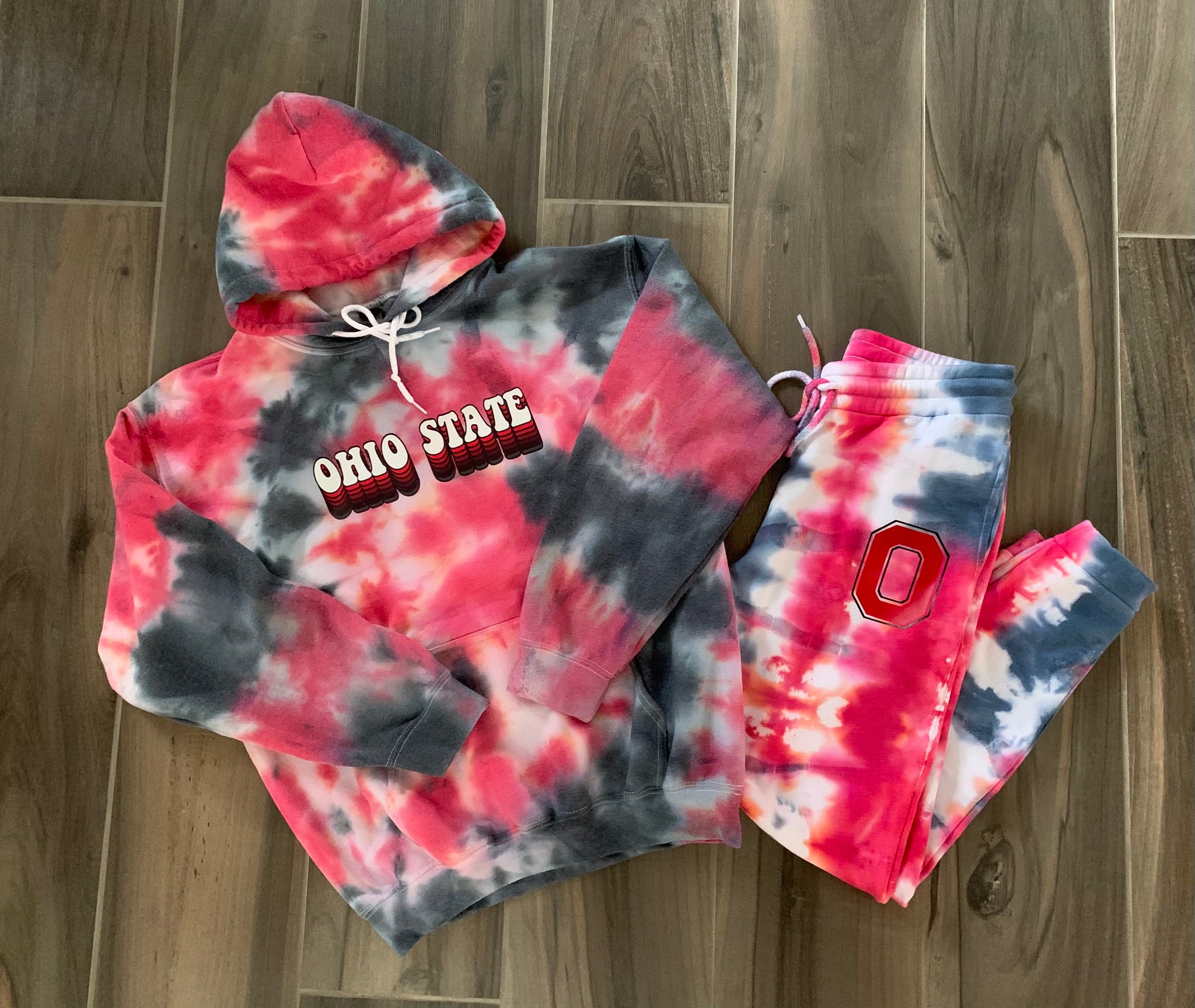 Tie Dye Hoodie and Tie Dye Pants Set