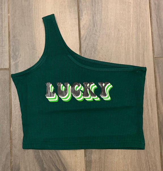 80s Layered Lucky One Shoulder Tank